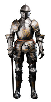 Renaissance Armor, transparent background, isolated image, generative AI