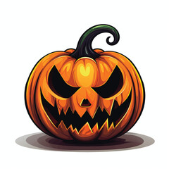 Halloween Pumpkin Ghosts Illustration Background