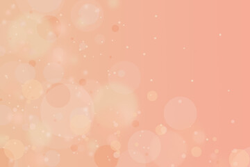 empty peachy pink background with blurred bokeh lights and empty space for text