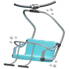chairlift 3D illustration