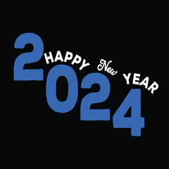 Happy New Year 2024, Happy New Year T Shirt Design, 2024 Design....