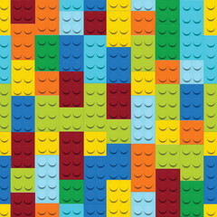 Naklejka premium lego seamless pattern vector illustration