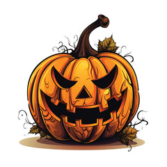 Halloween Pumpkin Ghosts Illustration Background
