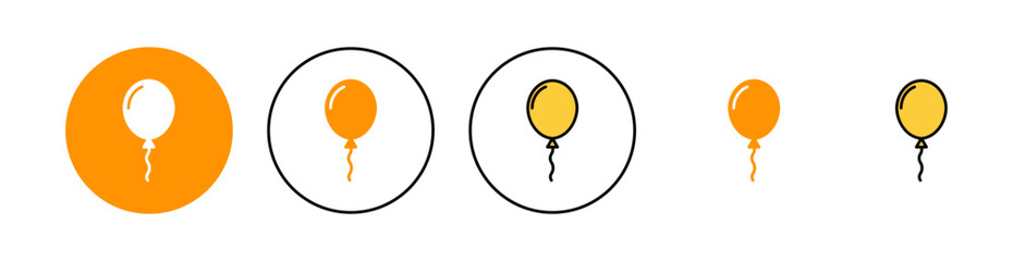 Balloon icon set for web and mobile app. Party balloon sign and symbol