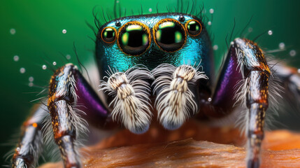 Spider macro photography extreme close-up