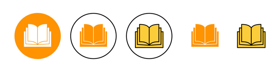 Book icon set for web and mobile app. open book sign and symbol. ebook icon