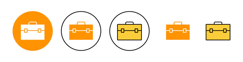 Briefcase icon set for web and mobile app. suitcase sign and symbol. luggage symbol.