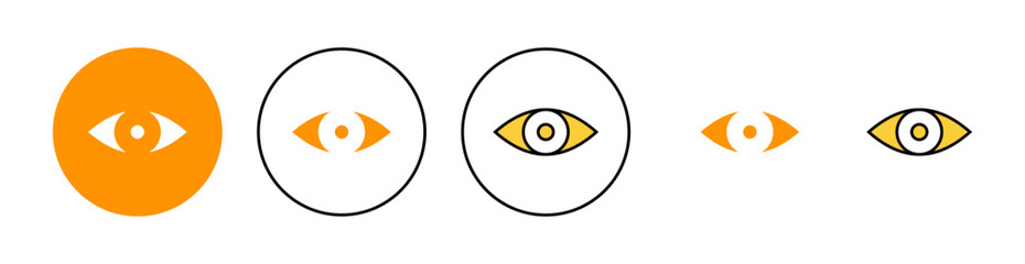 Eye icon set for web and mobile app. Eye sign and symbol. Look and Vision icon.