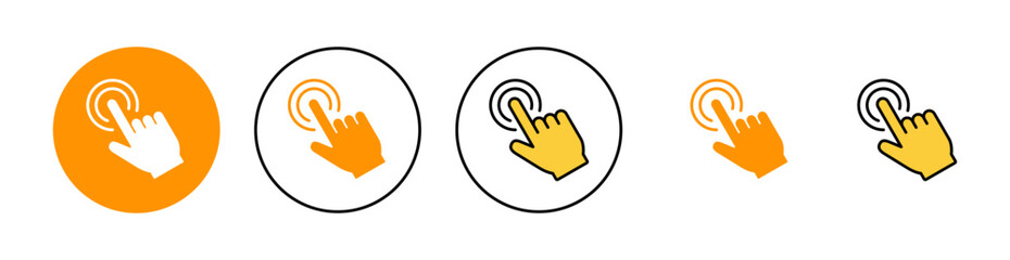 Hand click icon set  for web and mobile app. pointer sign and symbol. hand cursor icon
