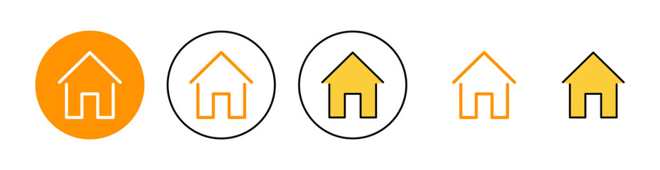 House icon set for web and mobile app. Home sign and symbol