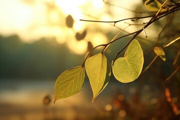 A detailed view of the leaves on a tree branch. This image can be used to showcase the beauty of nature or as a background for environmental or outdoor-themed designs