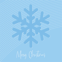 Christmas greeting card with snowflake. Vector illustration