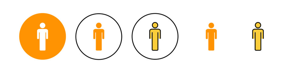 Man icon set  for web and mobile app. male sign and symbol. human symbol