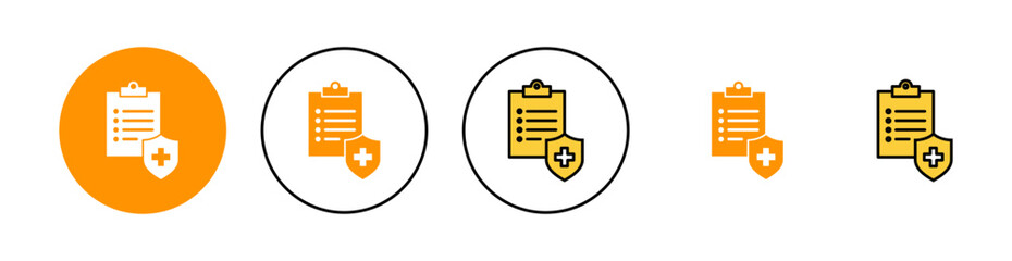 Medical insurance icon set tor for web and mobile app. health insurance sign and symbol