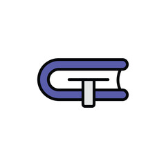 Book icon design with white background stock illustration