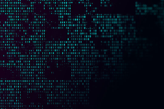 Creative digital dots texture. Digital data concept. 3D Rendering.