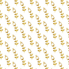 seamless pattern with ornament gold color