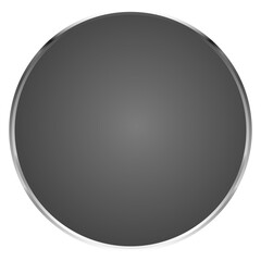 Digital png illustration of grey circle with copy space on transparent background