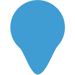 Digital png illustration of blue pointer with copy space on transparent background