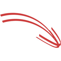 Digital png illustration of red arrow on transparent background