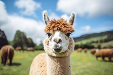 Obraz premium Alpaca in the mountains