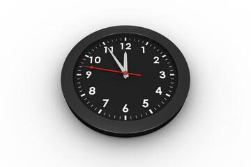 Digital png illustration of black clock on transparent background