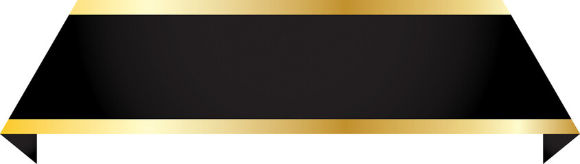 Digital png illustration of black and gold abstract shape on transparent background
