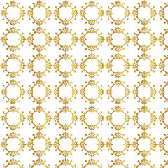 seamless pattern with ornament gold color