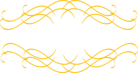 Digital png illustration of yellow decorative shapes on transparent background