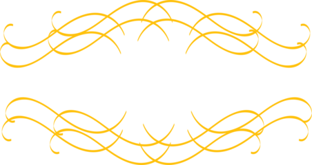 Digital png illustration of yellow decorative shapes on transparent background