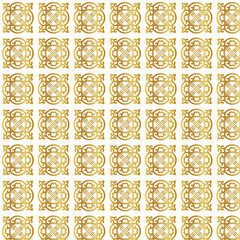 seamless pattern with ornament gold color