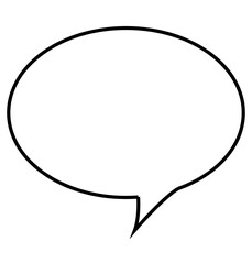Digital png illustration of white speech bubble on transparent background