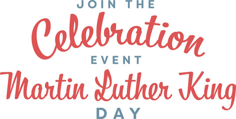 Digital png text about martin luther king day on transparent background - obrazy, fototapety, plakaty
