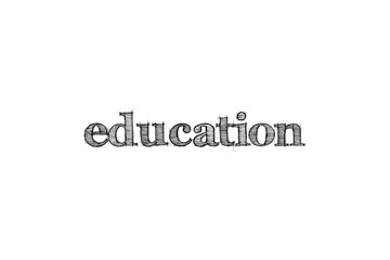 Digital png text of education on transparent background