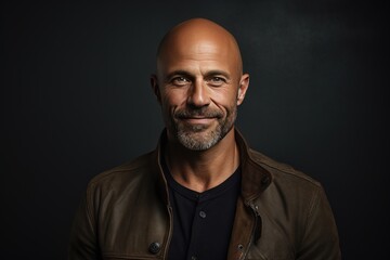 Obraz premium A beautiful and handsome smiling, happy and pleased man with positive vibes. Human person dressed in fashionable, colorful and fun clothes. Generative AI, AI