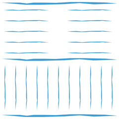Digital png illustration of blue vertical and horizontal lines repeated on transparent background