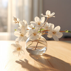 White Jasmine in the glass