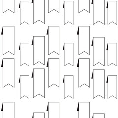 Digital png illustration of white ribbon banners repeated on transparent background