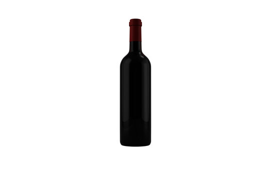 Digital png illustration of black wine bottle on transparent background