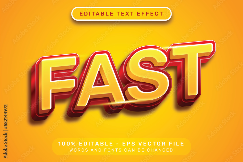 Poster fast 3d text effect and editable text effect