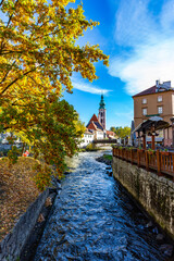 Medieval town of Cesky Krumlov, South Bohemia, Czechia.