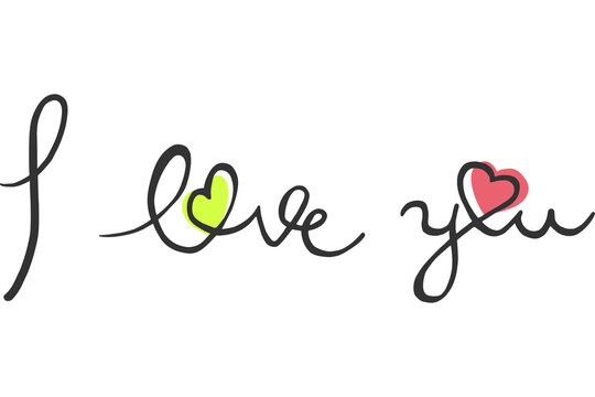 Digital png text of i love you with hearts on transparent background