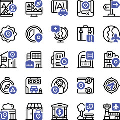 Location and Navigation Icons