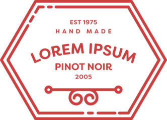 Digital png illustration of hand made and lorem ipsum text on label on transparent background