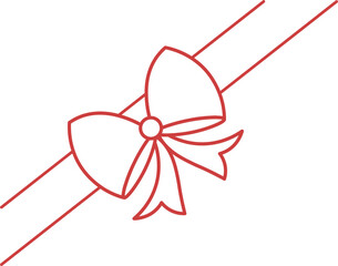 Digital png illustration of red ribbon with copy space on transparent background
