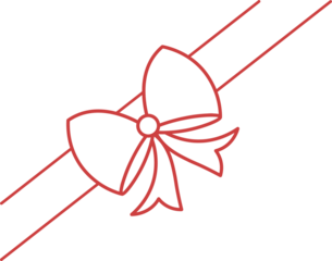 Digital png illustration of red ribbon with copy space on transparent background