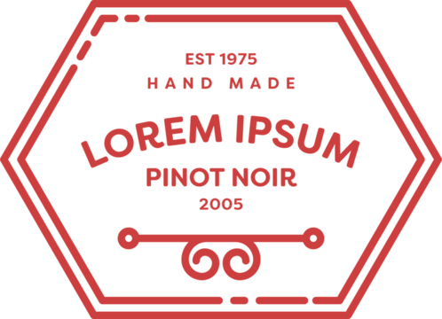 Digital png illustration of hand made and lorem ipsum text on label on transparent background - Powered by Adobe