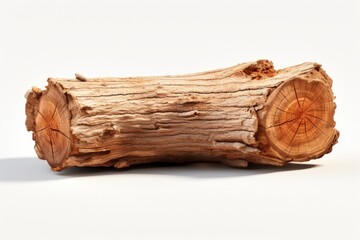 Wooden tree log trunk stump wood on transparent background.