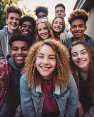 Diverse Group of Teenagers Participating in a Peer-Led Support Group