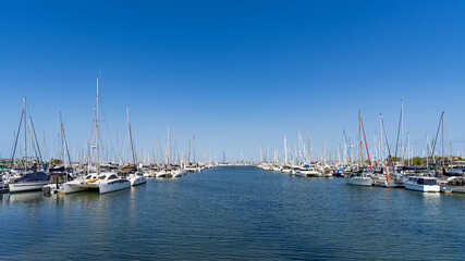Fototapeta premium Boats and Yachts at William Gunn Jetty, Brisbane, Queensland